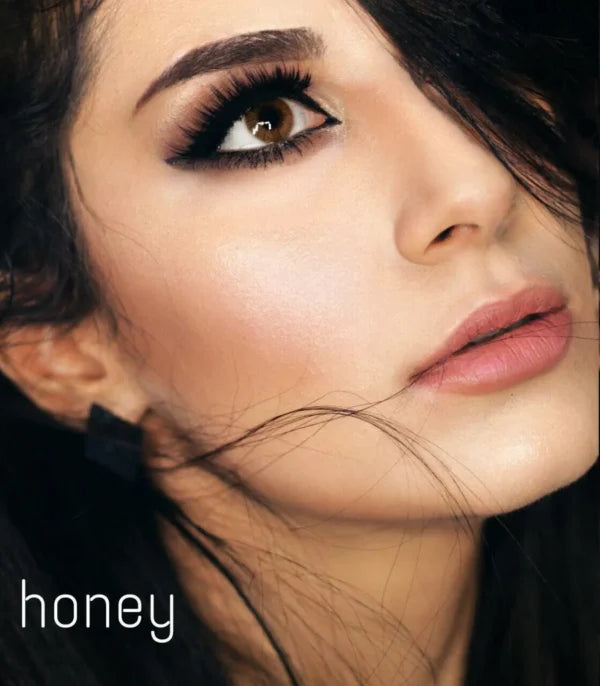 Honey Contact Lenses | Warm Amber Eyes