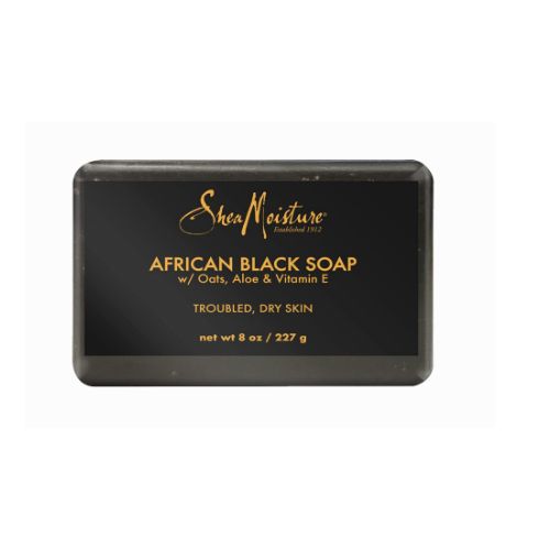 Shea Moisture Organic African Black Soap bar with Shea Butter 8oz