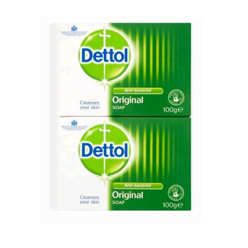 Dettol Antibacterial Original Soap Bar 100g (Pack of 2)