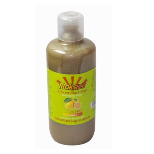 Makazo Organic African Black Soap with lemon extract 977ml