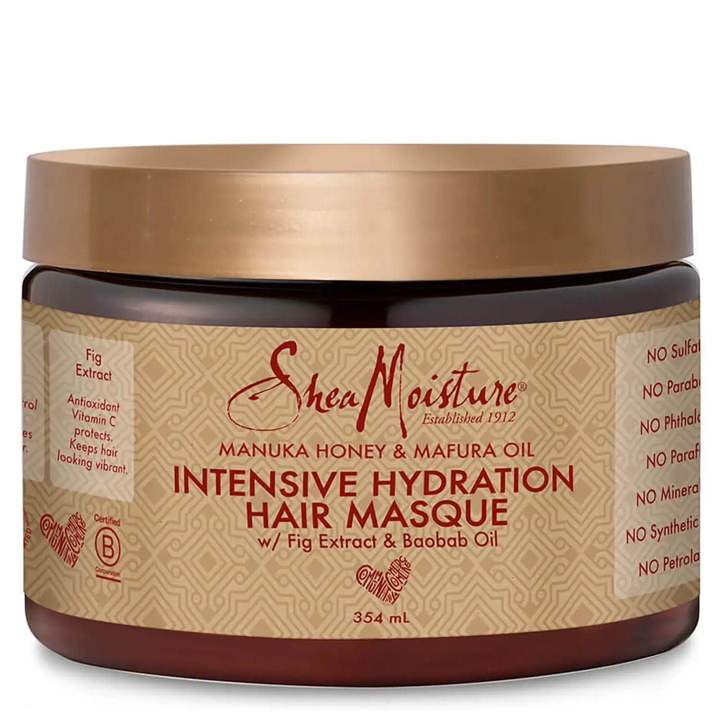 Shea Moisture – Intensiv feuchtigkeitsspendende Haarmaske mit Manuka-Honig und Mafura-Öl, 354 ml
