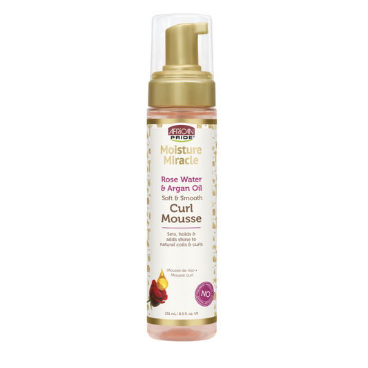 African Pride Miracle Rose Water Curl Mousse 8.5 Fl.oz