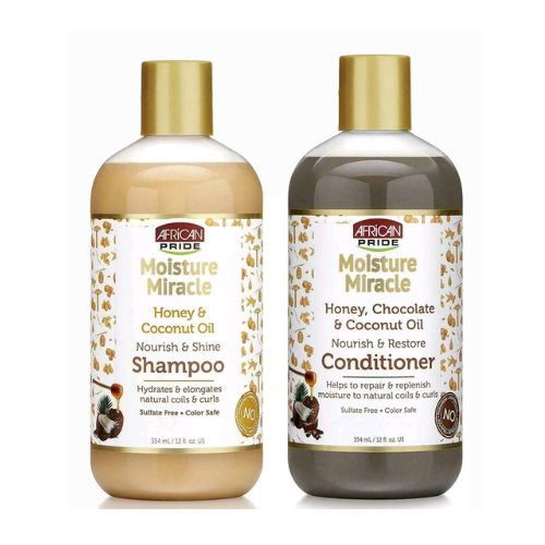African Pride Moisture Miracle Shampoo & Conditioner 354ml Packof2