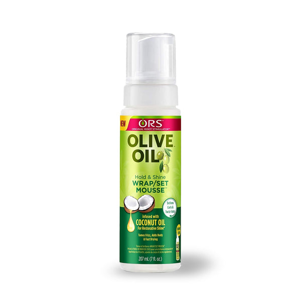 Ors Olive Oil Hold & Shine Wrap Set Mousse mit Kokosnussöl