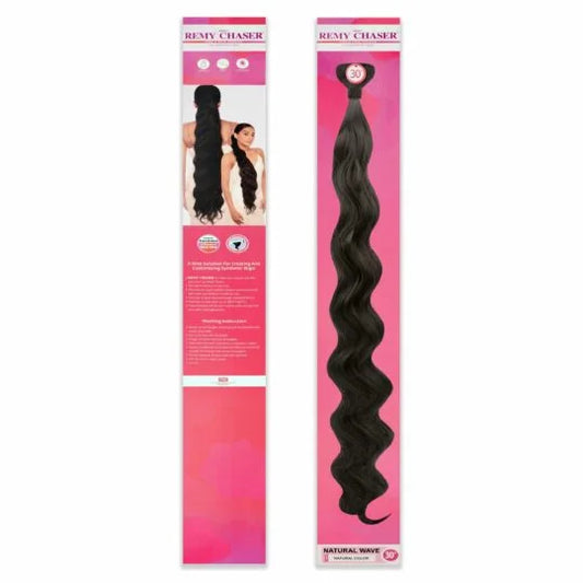 Remy Chaser Natural Wave Hair – 30 Inch (Natural Black) Synthetic Weave