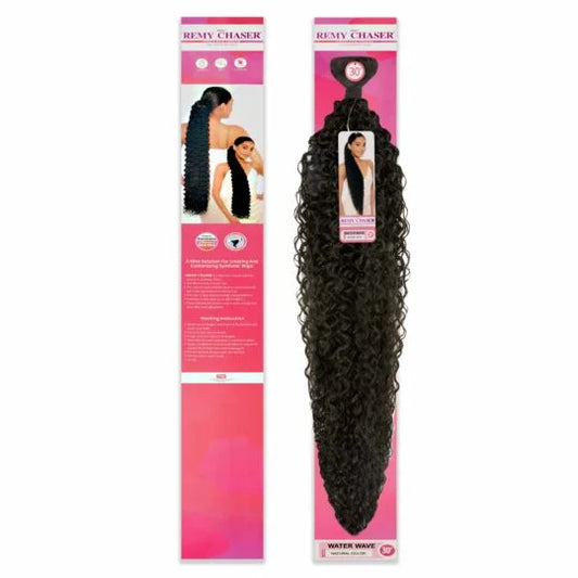 Remy Chaser Water Wave Hair – 30 Inch (Natural Black) Synthetic Weave