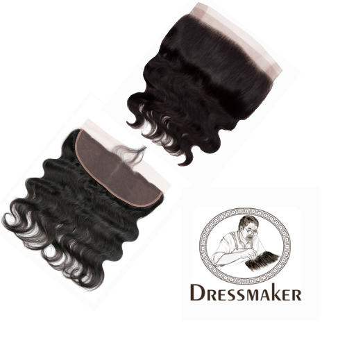 Brazilian Full Lace Frontal 13"x4" Ear to Ear Body Wave with Baby Hair natural Black Color by Dressmaker 100% Human Hair