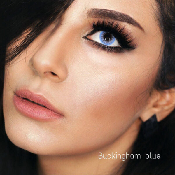 Buckingham Blue Contact Lenses – Elegant Deep Blue Eyes