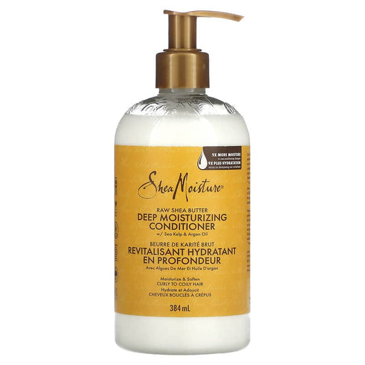 Shea Moisture Raw Shea Butter, Deep Moisturizing Conditioner, Curly To Coily Hair, 13 Fl Oz (384 ml)