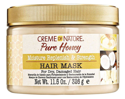 Creme Of Nature Pure Honey Moisture Replenish & Strength Hair Mask - 11.5oz