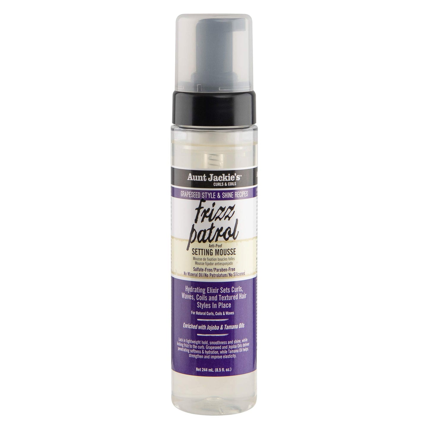 Aunt Jackie's Grapeseed Frizz Patrol Setting Mousse 8.5oz