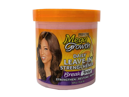 Mega Growth Break Free Daily Leave-In Strengthener - Restore & Repair Damaged Hair, 15 oz