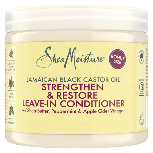 Shea Moisture Jamaican Black Castor Oil Strengthen & Restore Leave-In Conditioner. 431ml