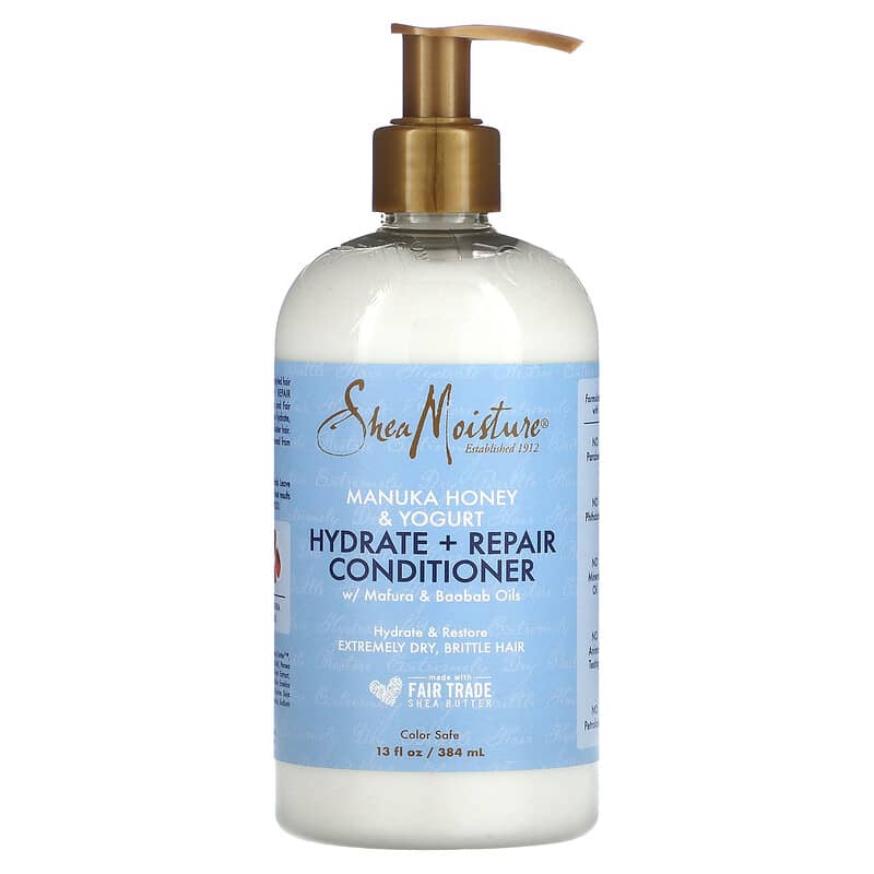 Shea Moisture Manuka Honey & Yogurt, Hydrate + Repair Conditioner, 13 Fl Oz (384 ml}