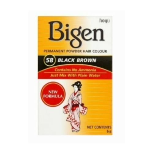 Bigen Permanent Hair Colour 58 Black Brown