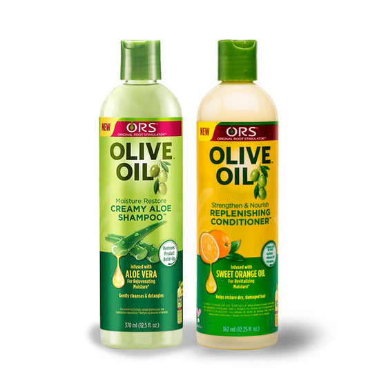 Ors Olive Oil Creamy Aloe Shampoo & Replenishing Conditioner Bundle